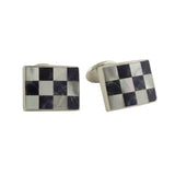CL548702 | Sodalite and Mother of Pearl Checkerboard Cufflinks
