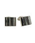 CL549102 | Hermatite and Mother of Pearl Striped Cufflinks