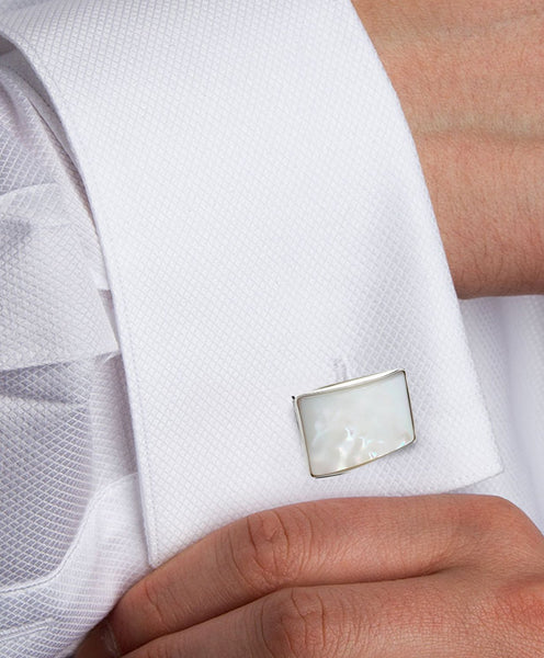 CL550302 | Sterling Silver & Mother of Pearl Cufflinks