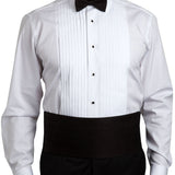 CP110001 | Black Faille Pre-tied Bow Tie & Cummerbund Set