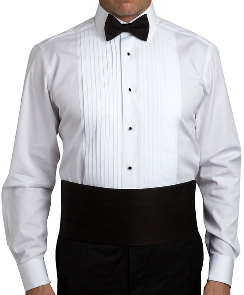 CP110001 | Black Faille Pre-tied Bow Tie & Cummerbund Set