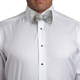 CH05582042 | Silver Paisley Self Tie Bow Tie & Cummerbund Set