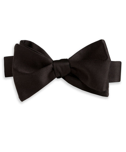 HT100001 | Black Satin Self-tie Bow Tie
