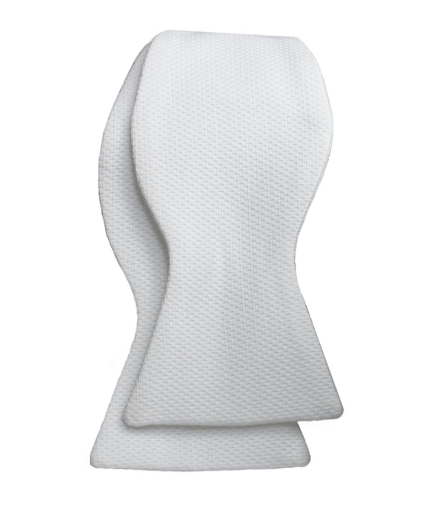 HT8110110 | White Pique Self-tie Bow Tie