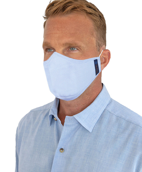 MASK01100999 | The Comfort Mask: Blue, White & Houndstooth 3-Pack