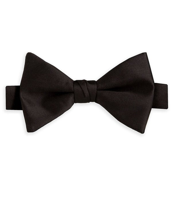 PT100001 | Black Satin Pre-tied Bow Tie