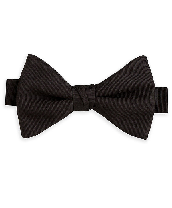 PT110001 | Black Faille Pre-tied Bow