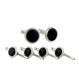 SS806302 | Sterling Silver & Onyx Stud Set