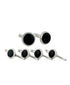 SS806302 | Sterling Silver & Onyx Stud Set