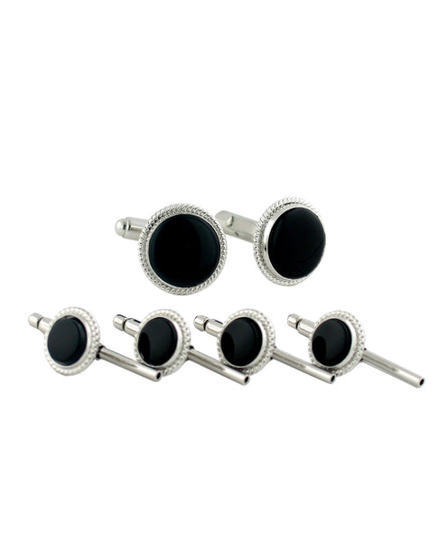 SS806302 | Sterling Silver & Onyx Stud Set