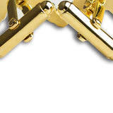 SS806313 | Onyx & Gold plated Sterling Stud Set