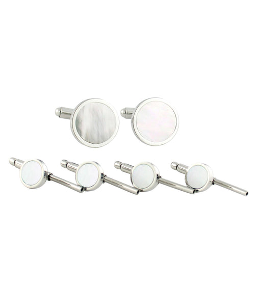 SS866202 | Sterling Silver Mother of Pearl Stud Set