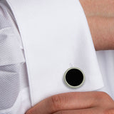 SS866402 | Sterling Silver & Onyx Stud Set