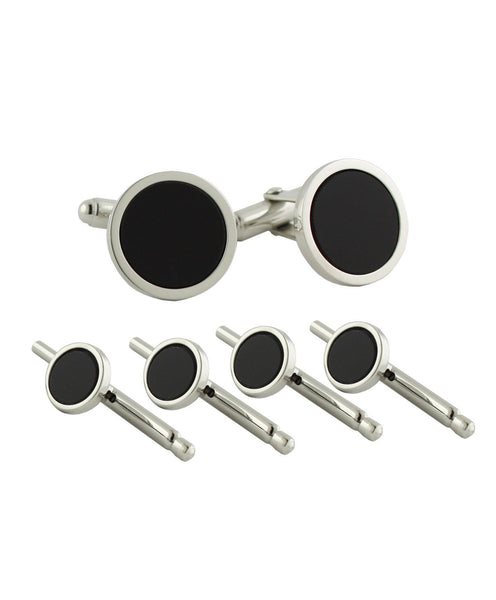 SS866402 | Sterling Silver & Onyx Stud Set