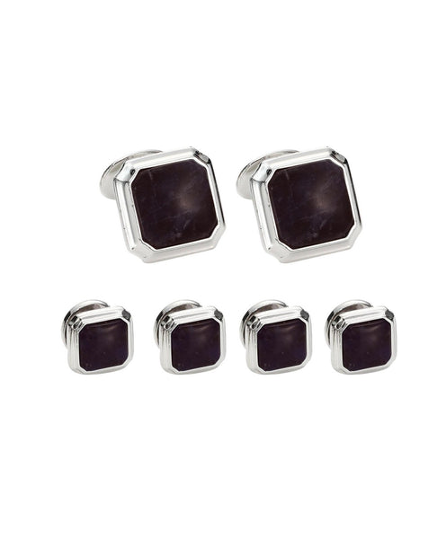 SS903902 | Onyx & Sterling Silver Stud Set