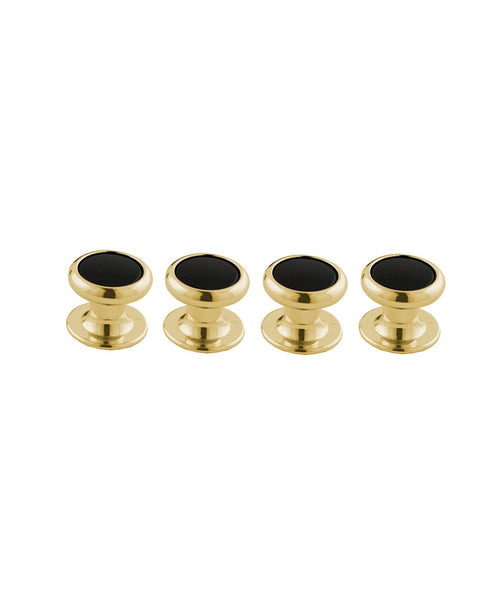 ST854809 | Onyx & Brass Shirt Studs