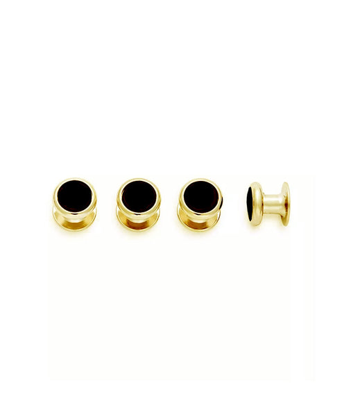 ST854809 | Onyx & Brass Shirt Studs