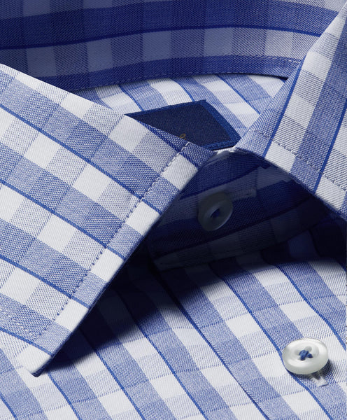 TBSP06841135 | Blue & White Bold Check Non-Iron Dress Shirt