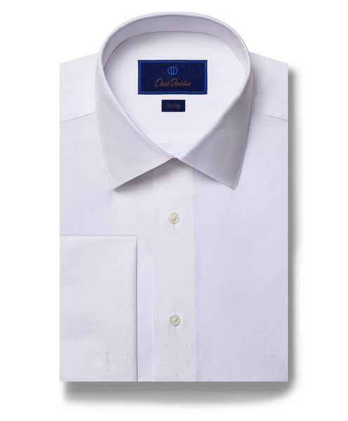 TT05300110 | White Dobby Dot Formal Shirt