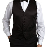 VT100001 | Black Satin Formal Vest